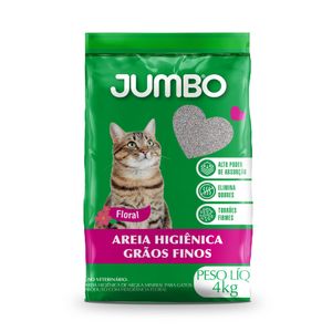 Areia Higiênica Jumbo Grãos Finos Floral 4Kg