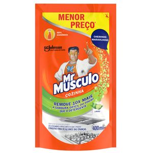 Limpador Desengordurante Mr Músculo Cozinha Limão Refil Econômico 400ml