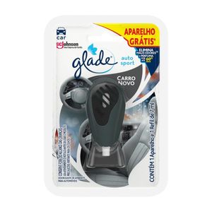 Odorizador Automotivo Glade Auto Sport Carro Novo Blister 7ml Grátis Aparelho