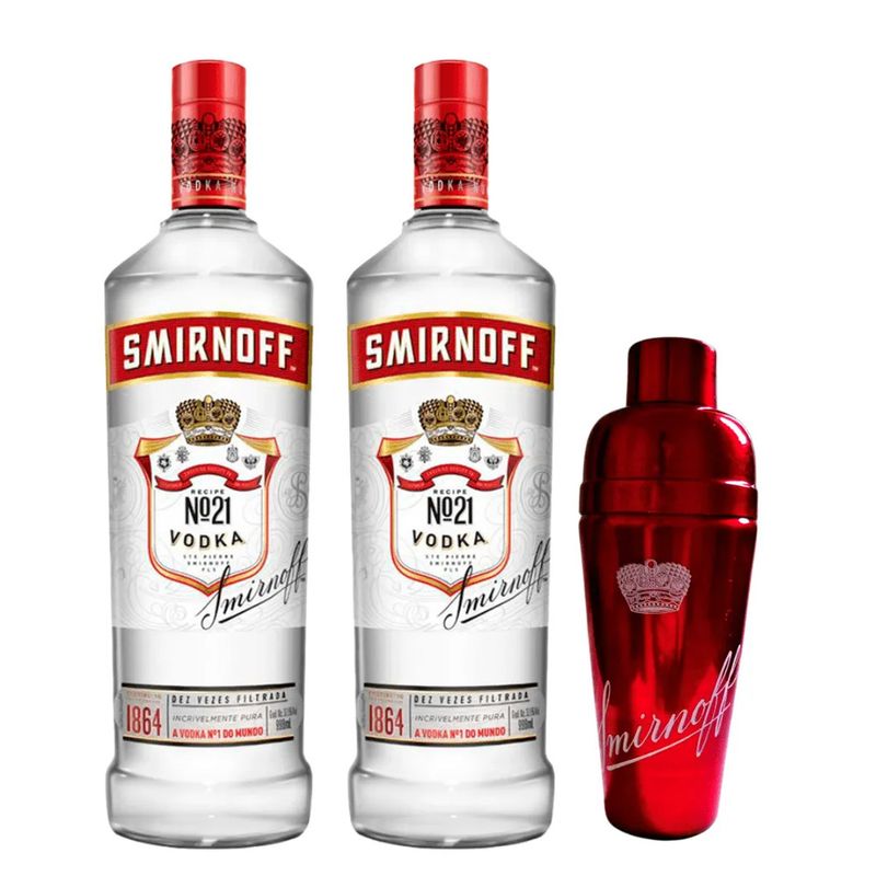 Kit Vodka Smirnoff Red 998ml C 2 Unid Prezunic