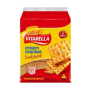 Biscoito Cream Cracker Vitarella Amanteigado Tradicional 350g