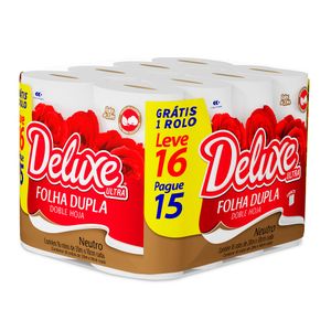 Papel Higiênico Deluxe Folha Dupla 20m Leve 16 Pague 15 Unid