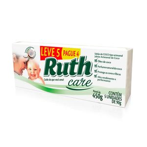 Sabão de Coco Ruth 90g c/ 5 Unid