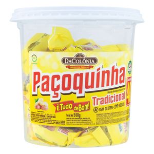 Paçoquinha DaColônia Tradicional Pote 560g c/ 40 Unid de 14g Cada