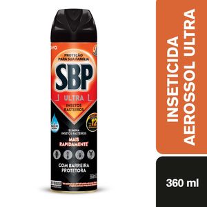 Inseticida SBP Aerossol Ultra Base Água p/ Insetos Rasteiros 360ml