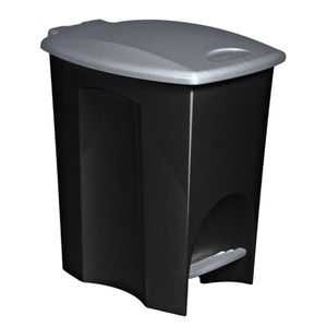Lixeira Plasútil c/ Pedal Plástica Black 14l