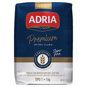 Farinha de Trigo Adria Premuim Tipo 1 Extra Clara 1Kg