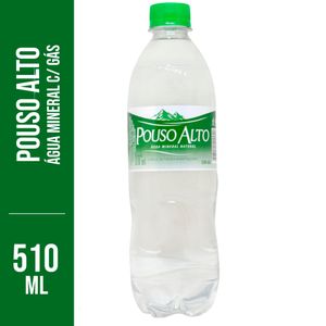 Água Mineral Pouso Alto c/ Gás Garrafa 510ml