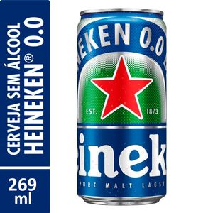 Cerveja Heineken Lager Puro Malte Zero Álcool Lata 269ml