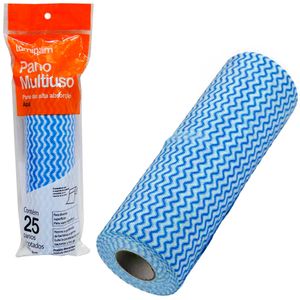 Pano Lumipam Multiuso Rolo Azul com 25 Unidades