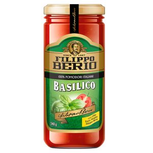 Molho de Tomate Filippo Berio Basilico Vidro 340g