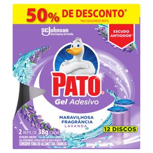 Detergente Sanitário Gel Pato Adesivo Lavanda 38g Cada c/ 2 Grátis 50% de Desconto