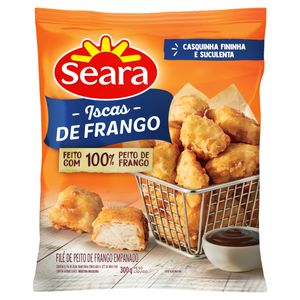 Filé de Peito de Frango Seara Empanado em Iscas Tradional CongeladoPacote 300g