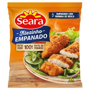 Filezinho de Peito de Frango Seara Empanado c/ Farinha de Rosca 400g