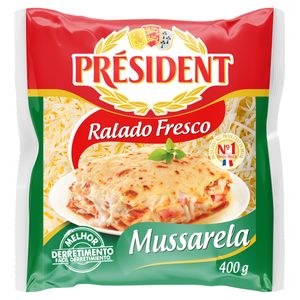 Queijo Mussarela Ralado Fresco Président Pacote 400g