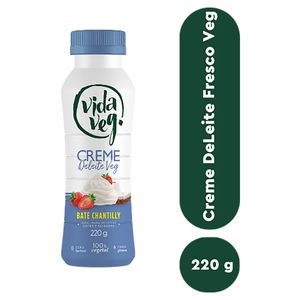 Creme De Leite Vida Veg Bate Chantilly Zero Lactose Frasco 220g