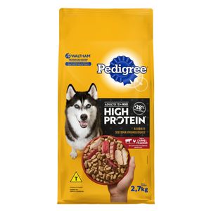 Alimento p/ Cães Pedigree Adultos 12+ High Protein Carne e Frango 2.7Kg