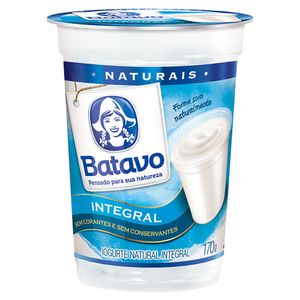 Iogurte Natural Batavo Naturais Integral Copo 170g