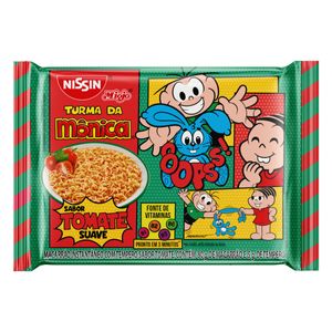 Macarrão Instantâneo Nissin Miojo Turma da Mônica Lámen Tomate Suave Pacote 85g