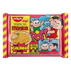 Macarrão Instantâneo Nissin Miojo Turma da Mônica Lámen Galinha Suave Pacote 85g