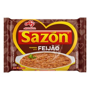 Tempero Sazón p/ Feijão Pacote 60g c/ 12 Unid de 5g Cada