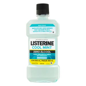 Enxaguante Bucal Antisséptico Listerine Cool Mint Leve 500 Pague 350ml