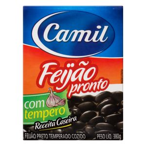 Feijão Preto Camil Temperado Cozido Caixa 380g