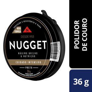 Graxa para Sapato em Pasta Preta Nugget Lata 36g