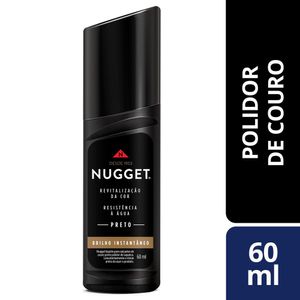 Polidor de Sapato Líquido Preto Nugget Frasco 60ml