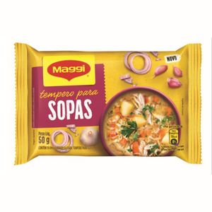 Tempero Maggi p/ Sopas Pacote 50g 10 Unid