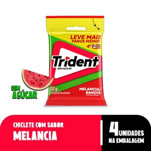 Goma de Mascar Trident Melancia 32g c/ 4 Unid Leve + Pague -