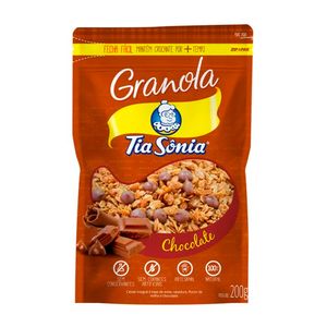 Granola Integral Tia Sônia Gotas de Chocolate Pacote 200g