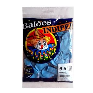 Balão Latex Indipel N6.5 Azul c/ 50 Unid