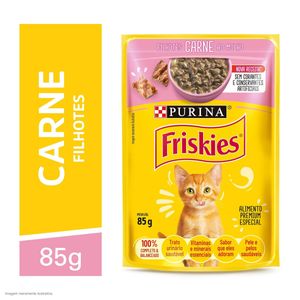 Ração p/ Gatos Friskies Molho Filhote Carne ao Molho Sachê 85g