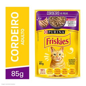 Ração p/ Gatos Friskies Molho Cordeiro Sachê 85g