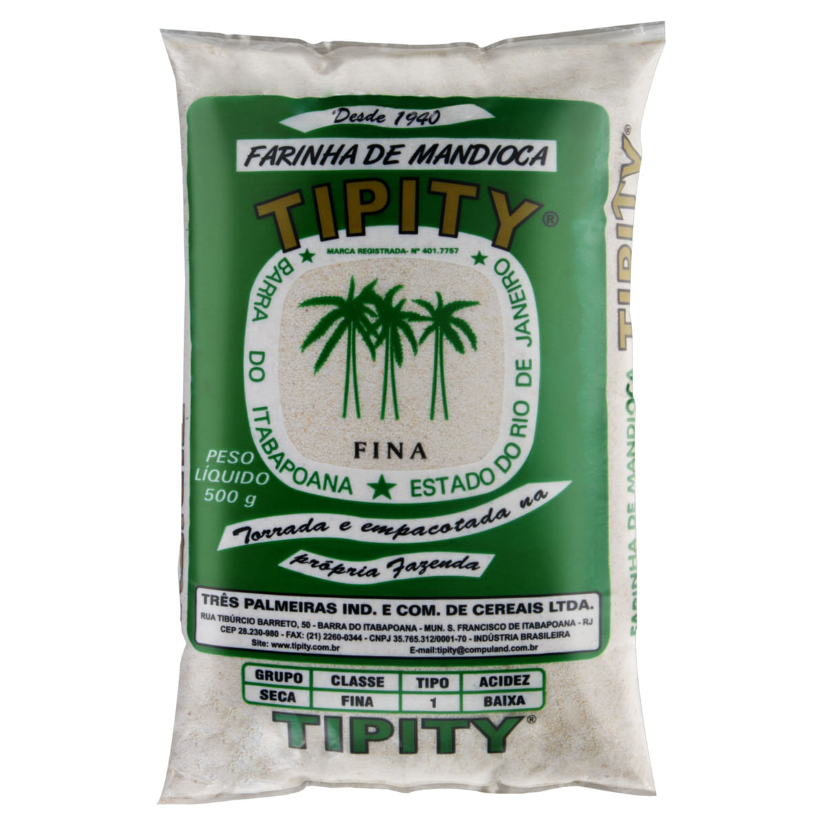 Farinha De Mandioca Fina Tipity 500g