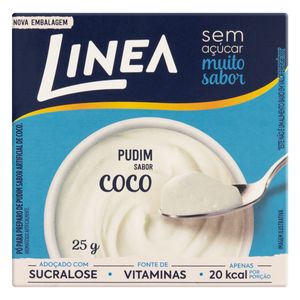 Pó p/ Pudim Linea Zero Açúcar Coco Caixa 25g