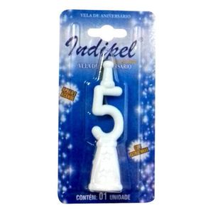 Vela Aniversário Indipel Branca N.5
