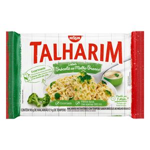 Macarrão Instantâneo Talharim Brócolis ao Molho Branco Nissin Pacote 99g