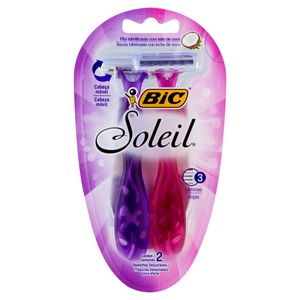 Aparelho para Depilar Bic Soleil Rosa/Roxo com 2 Unid