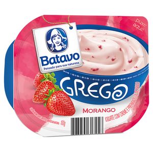 Iogurte Grego Batavo Morango Pote 100g