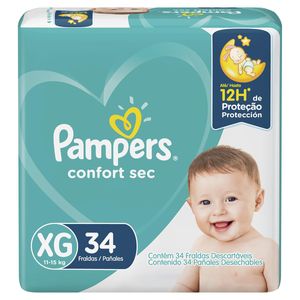 Fralda Descartável Pampers Confort Sec Mega XG c/ 34 Unid