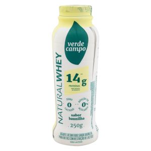 Iogurte Desnatado Verde Campo Whey 14g Proteínas Zero Lactose Baunilha 250g