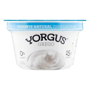 Iogurte Yorgus Grego 0% Gordura Sem Lactose Natural 130g