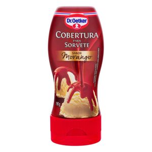 Cobertura p/ Sorvete Dr.Oetker Morango Squeeze 190g
