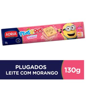 Biscoito Adria Plugados Morango 130g