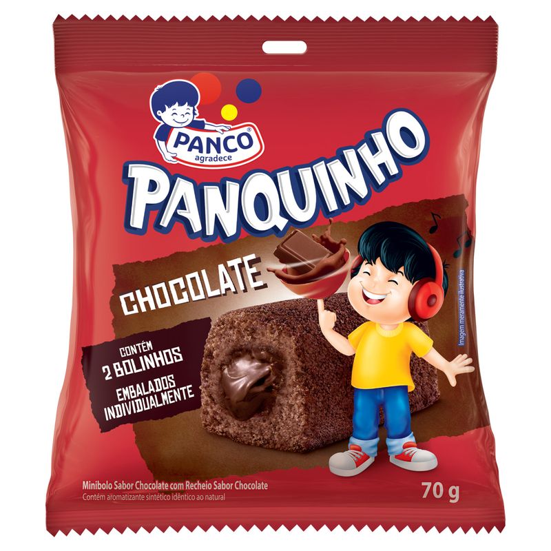 Bolinho Panquinho Chocolate/Chocolate 70g - Prezunic