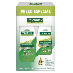 Kit Shampoo + Condicionador Palmolive Naturals Detox Energizante 350ml Cada