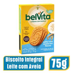 Biscoito Integral Belvita Leite/Aveia 75g