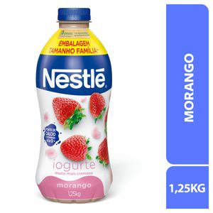 Iogurte Nestlé Parcialmente Desnatado Morango 1,25Kg Tamanho Família